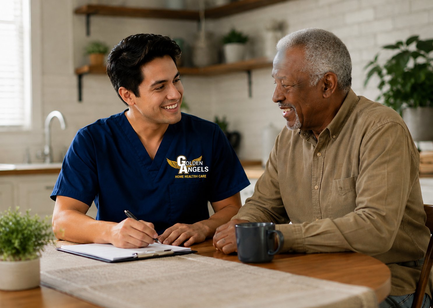 Caregiver providing compassionate home support