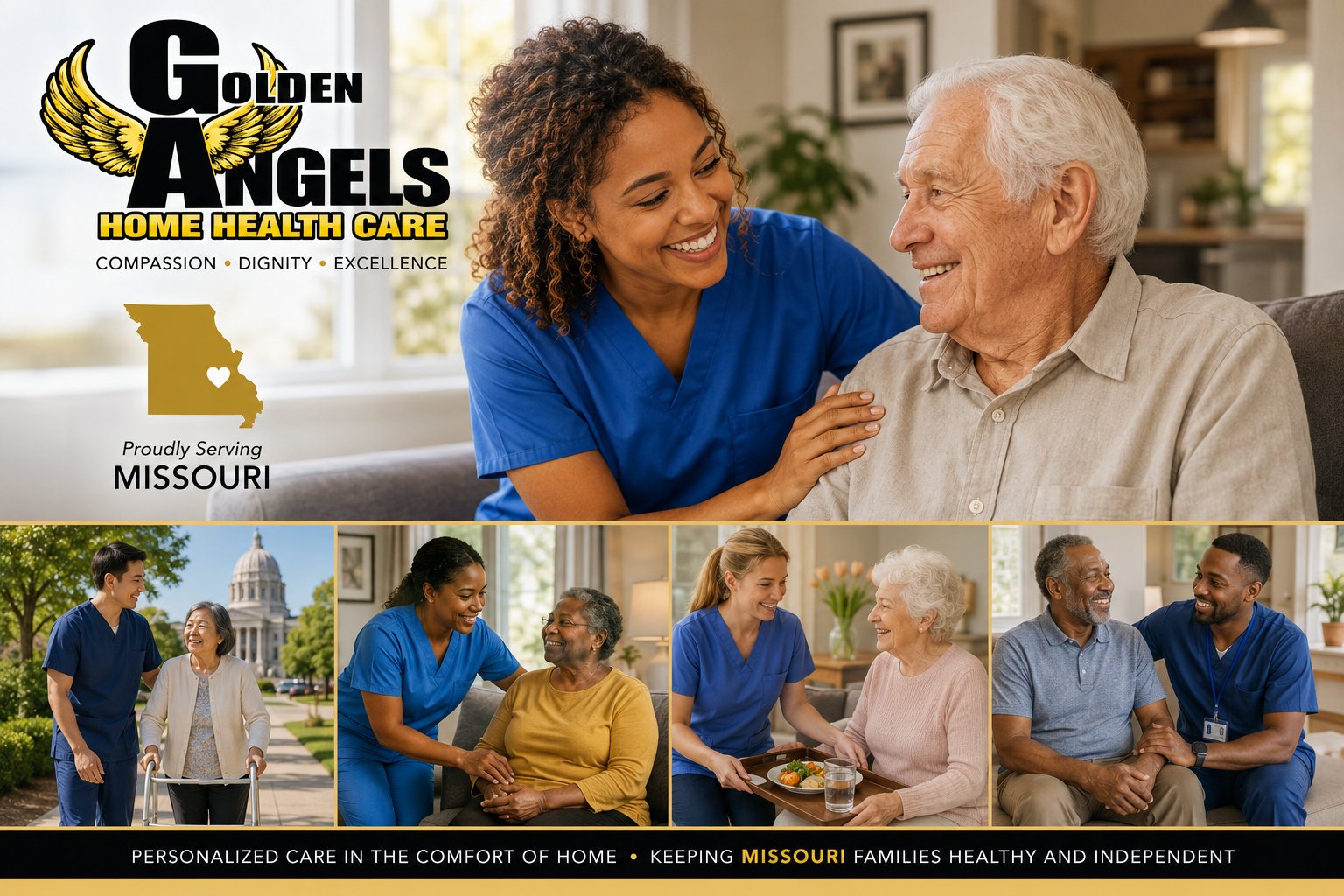 Golden Angels team serving Missouri