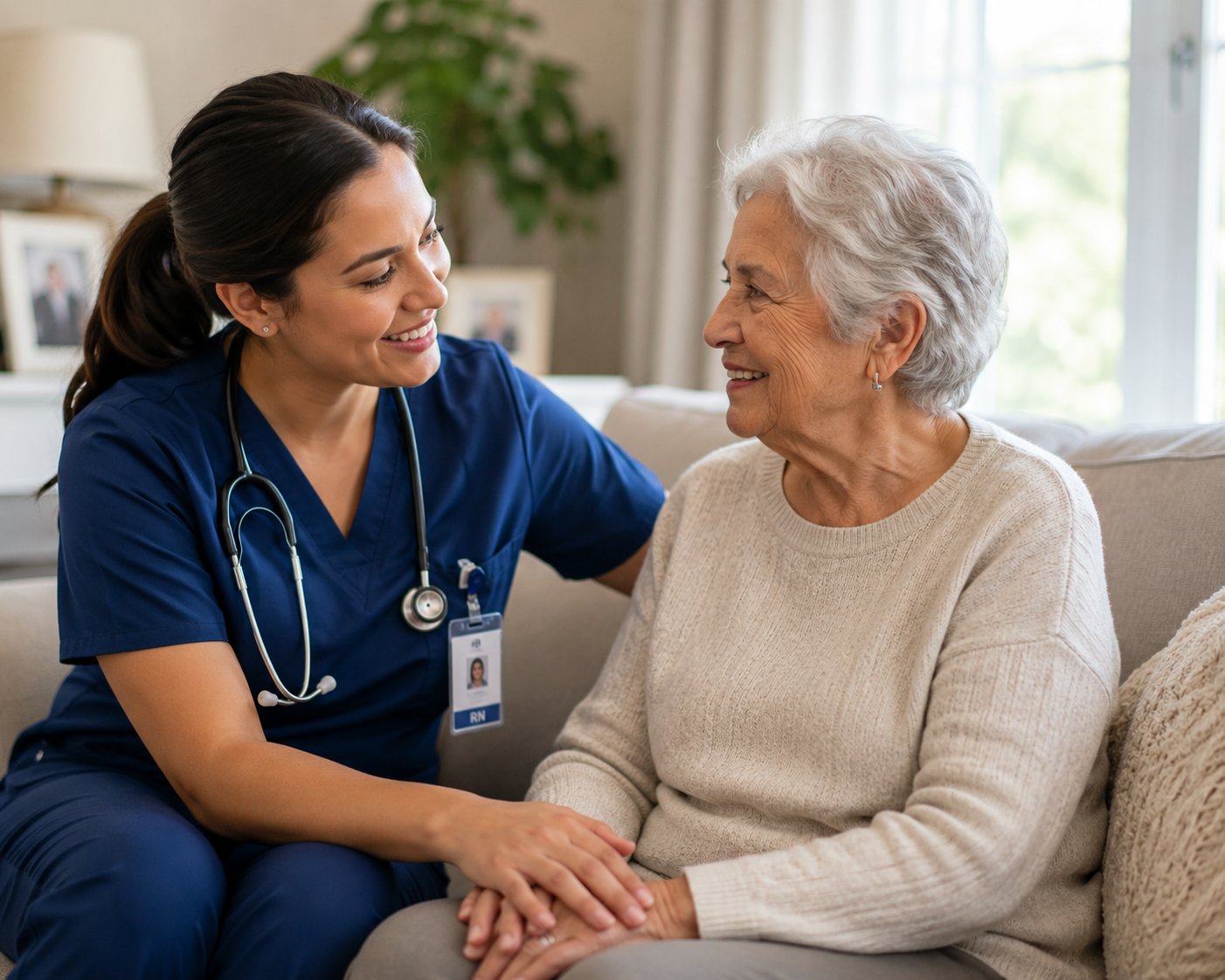 Nurse visit at home